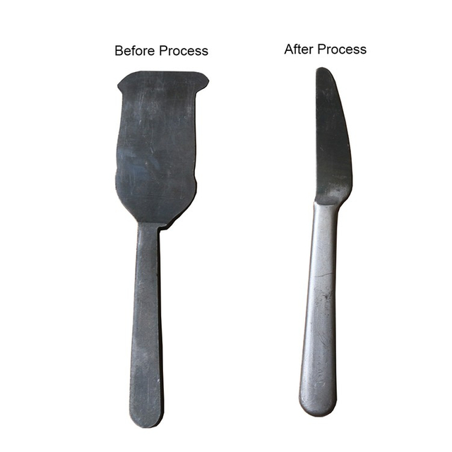Feeding System For Cutlery Knife Trimming