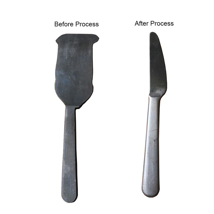 Feeding System For Cutlery Knife Trimming