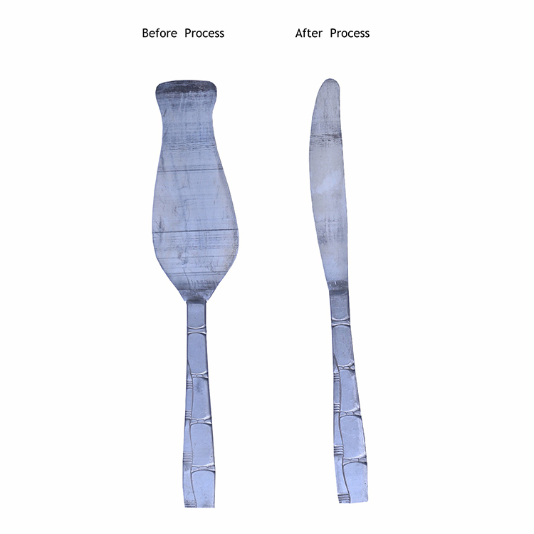 Feeding System For Cutlery Knife Trimming