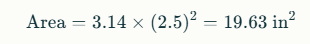 For example, if the piston diameter is 5 inches