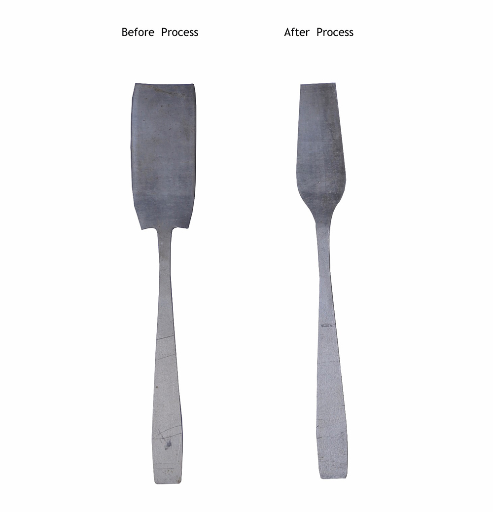 Feeding System For Cutlery Fork Trimming
