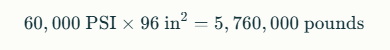 Calculate the tonnage