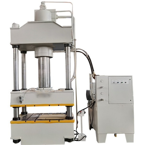 a hydraulic press for compacting powdered samples has