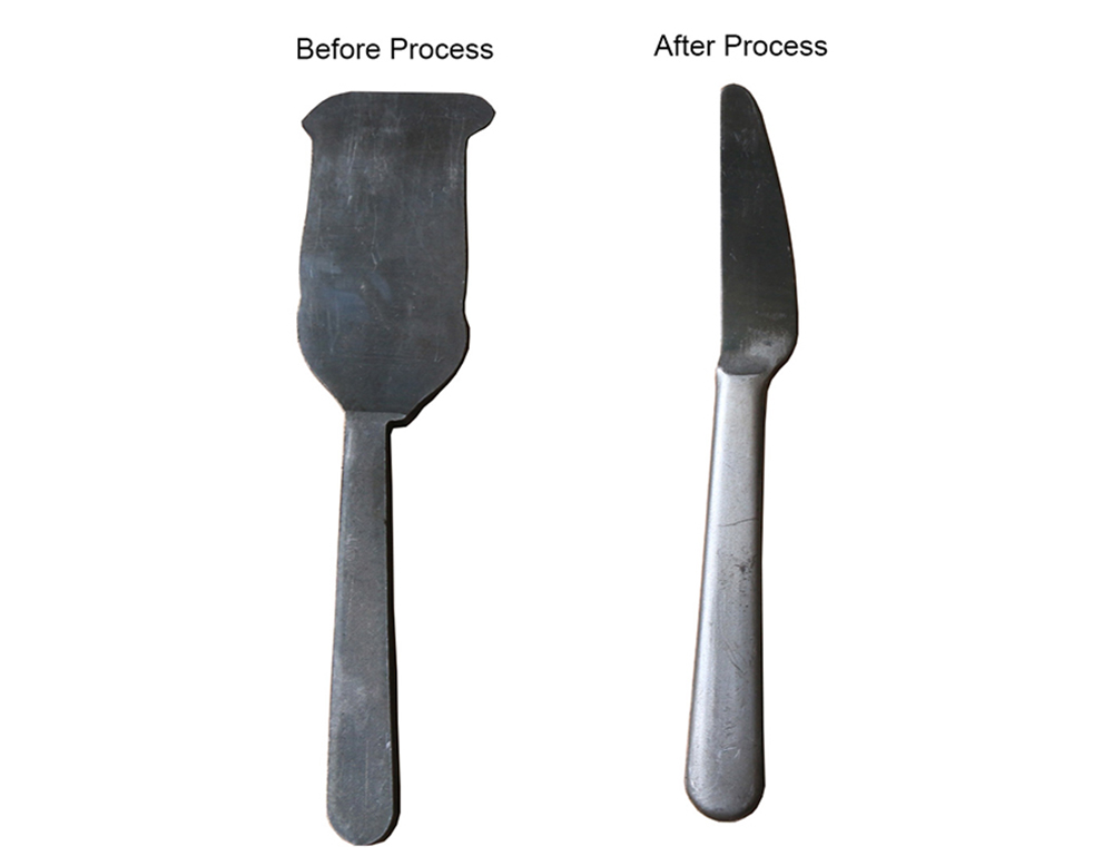 Feeding System For Cutlery Kinfe Making 3 In 1