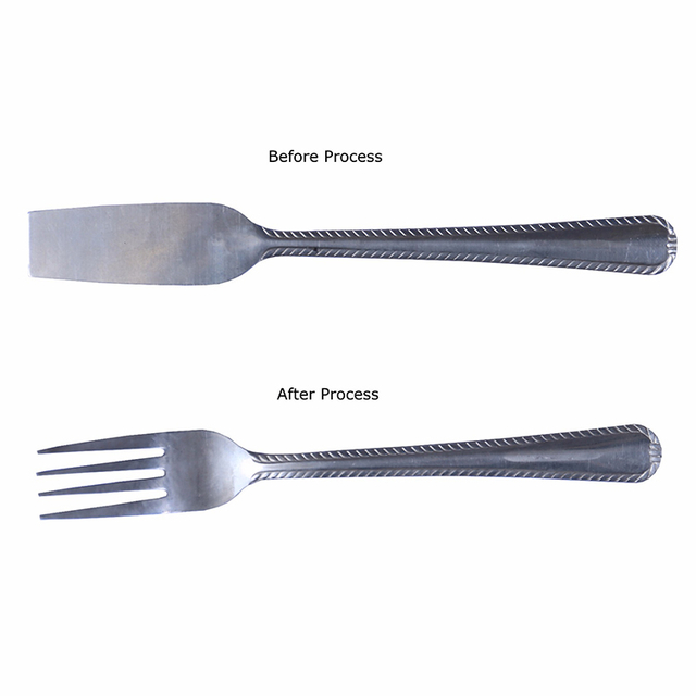 Automatic Feeder For Cutlery Fork Punching 2 In 1